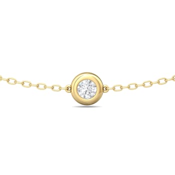 14K Yellow Gold Lab Grown Diamond by the Yard 17 Inch Necklace With 2
Inch Extender
