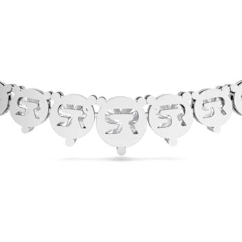 18K White Gold Riviera Lab Grown Diamond 16 Inch Graduated Necklace