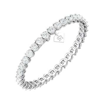18K White Gold Lab Grown Diamond Tennis Bracelet