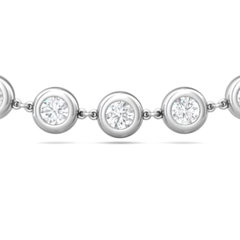 18K Yellow Gold Lab Grown Diamond by the Yard 16 Inch Station Necklace