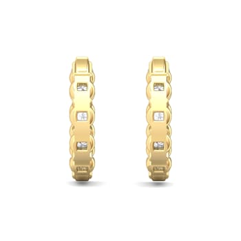 14K Gold Lab Grown Diamond Classic Hoop Earrings 5.20ctw