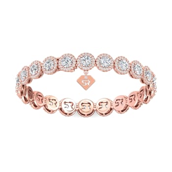 18K Rose Gold Lab Grown Diamond Bracelet