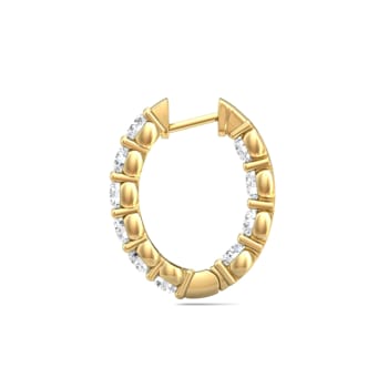 14K Gold Lab Grown Diamond Classic Hoop Earrings 4.20ctw
