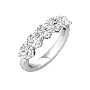 Lab Grown Diamond 5 Stone Shared Prong Band