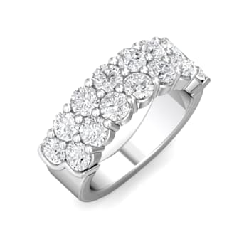2 Row Shared Prong Lab Grown Diamond Band