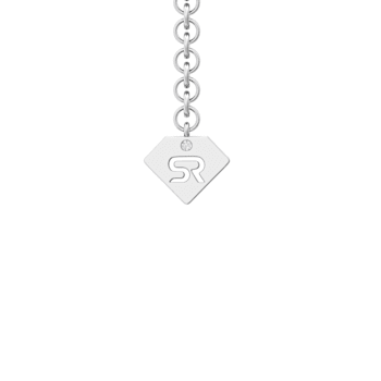 14K White Gold Diamond Cross Pendant