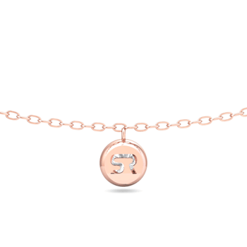 14K Rose Gold 5 Stone Lab Grown Diamond by the Yard 16 Inch Drop Necklace