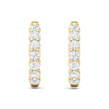 14K Gold Lab Grown Diamond Classic Hoop Earrings 6.75ctw