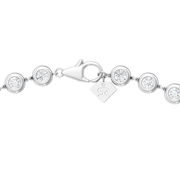 18K Yellow Gold Lab Grown Diamond by the Yard 16 Inch Station Necklace