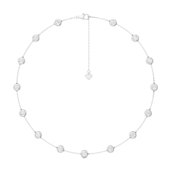 14K White Gold Lab Grown Diamond by the Yard 16 Inch Station Necklace
With 2 Inch Extender