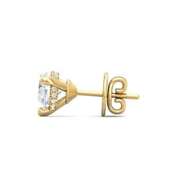 18K Gold Lab Grown Diamond Stud Earrings 1.55ctw