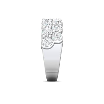 2 Row Shared Prong Lab Grown Diamond Band