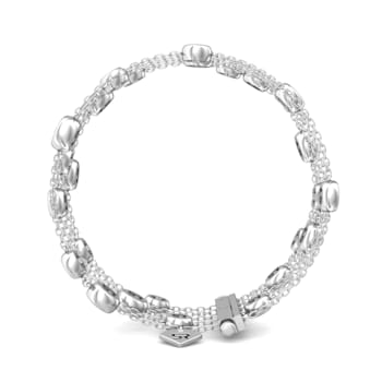 14K White Gold 5 Row Lab Grown Diamond by the Yard Bracelet
