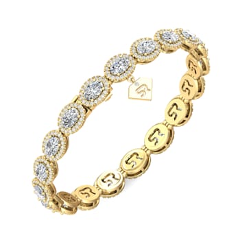 18K Yellow Gold Lab Grown Diamond Bracelet