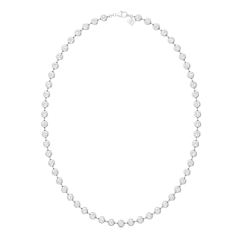14K White Gold Lab Grown Diamond by the Yard 20 Inch Station Necklace