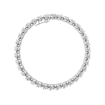18K White Gold Lab Grown Diamond Tennis Bracelet