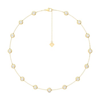 14K Yellow Gold Lab Grown Diamond by the Yard 16 Inch Station Necklace
With 2 Inch Extender