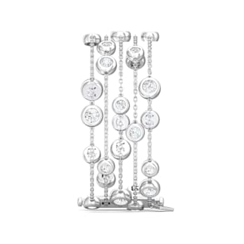 14K White Gold 5 Row Lab Grown Diamond by the Yard Bracelet