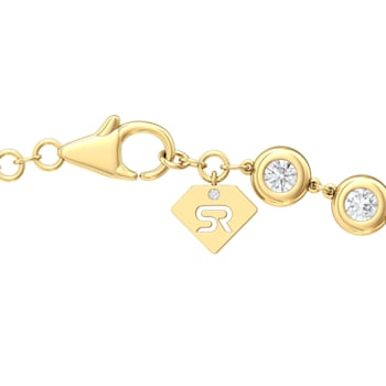 18K Yellow Gold Lab Grown Diamond by the Yard 15 Inch Necklace