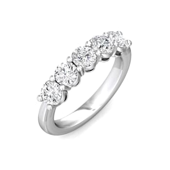 Lab Grown Diamond 5 Stone Shared Prong Band