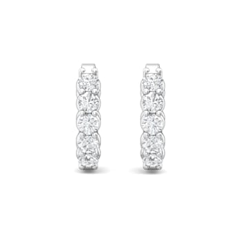 14K Gold Lab Grown Diamond Classic Hoop Earrings 3.35ctw