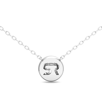 14k White Gold Diamond Halo Necklace