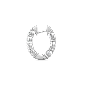 14K Gold Lab Grown Diamond Classic Hoop Earrings 2.90ctw