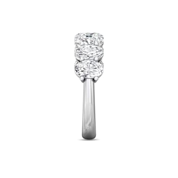 Platinum Oval Lab Grown Diamond Band