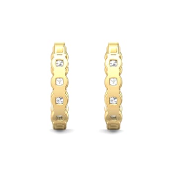 14K Gold Lab Grown Diamond Classic Hoop Earrings 4.20ctw