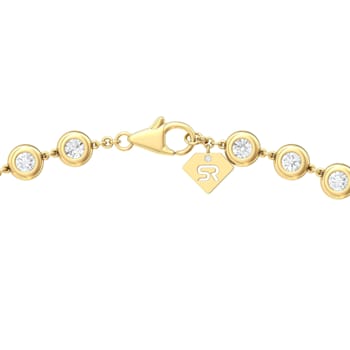 18K White Gold Lab Grown Diamond by the Yard 16 Inch Station Necklace