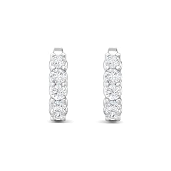 14K Gold Lab Grown Diamond Classic Hoop Earrings 4.15ctw