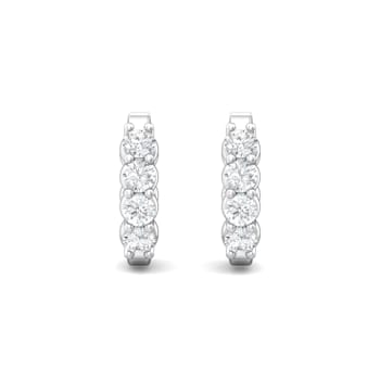 14K Gold Lab Grown Diamond Classic Hoop Earrings 2.90ctw