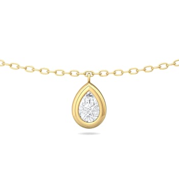 14K Yellow Gold 5 Stone Pear Shape Lab Grown Diamond by the Yard 16 Inch
Drop Necklace