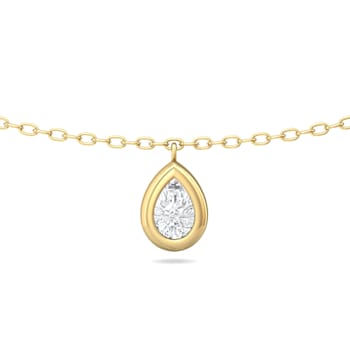 14K Yellow Gold 5 Stone Pear Shape Lab Grown Diamond by the Yard 16 Inch
Drop Necklace