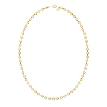 18K Yellow Gold Lab Grown Diamond by the Yard 20 Inch Station Necklace