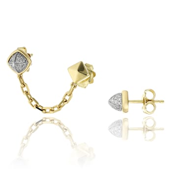 18kt Armillas Secret earrings in yellow gold with 0.25ct of diamonds