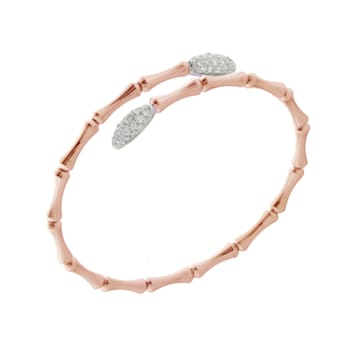Chimento 18K Bamboo Navette bracelet in rose gold with diamonds
