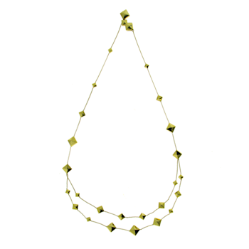 18kt Armillas Pyramis necklace in yellow gold with a 0.01ct diamond accent