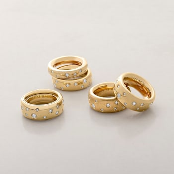 18kt Brio ring in white gold with .044ct of diamonds