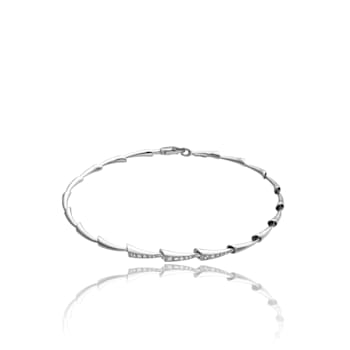 Chimento 18K Bamboo Liberty bracelet in white gold with diamonds