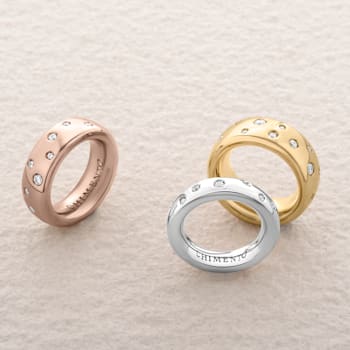 18kt Brio ring in white gold with .044ct of diamonds