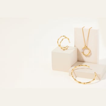 Chimento 18K Bamboo Regular bracelet in yellow gold with diamond accents