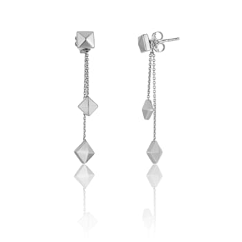 18kt Armillas Pyramis earrings in white gold