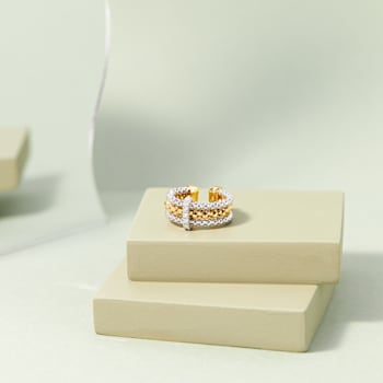 Chimento 18k Ring Stretch Multiple  in white and yellow gold with diamonds