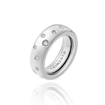 18kt Brio ring in white gold with .044ct of diamonds