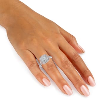 14KT Two Tone White & Rose Gold 1 CTTW Diamond Engagement Ring