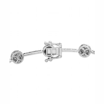 14KT  Two Tone, Rose and White Gold 2 CTTW Pink & White Diamond Bracelet