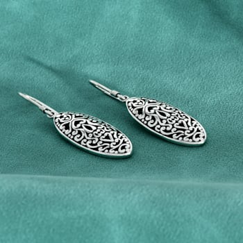 Artisan Balinese Sterling Silver Filigree Earrings