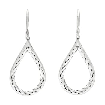 Artisan Balinese Sterling Silver Drop Earrings