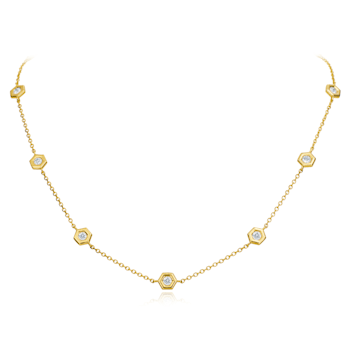 Gumuchian 18kt Yellow Gold and Diamond Mini Bee Necklace